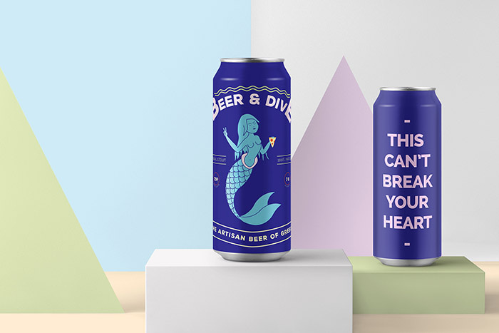 美人魚(yú)插畫(huà)風(fēng)啤酒包裝設(shè)計(jì)-上海包裝設(shè)計(jì)公司