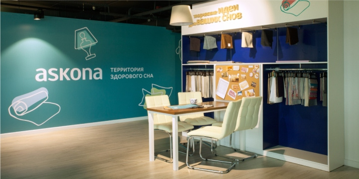 俄羅斯Askona 健康睡眠用品床墊和臥室家具品牌專賣店設(shè)計(jì)-上海品牌設(shè)計(jì)公司