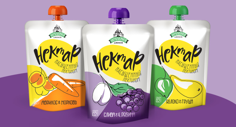 上包裝設(shè)計(jì)公司分享：果醬和花蜜飲料吸嘴袋包裝設(shè)計(jì)