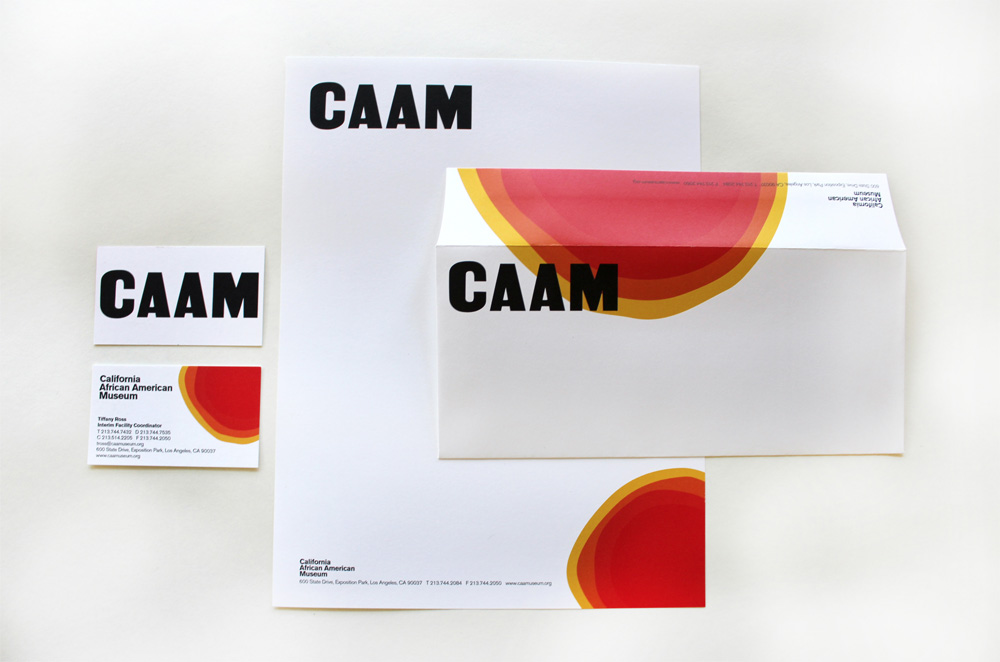 加州非裔美國人博物館品牌與VI視覺形象識別設(shè)計-名片信封信紙設(shè)計