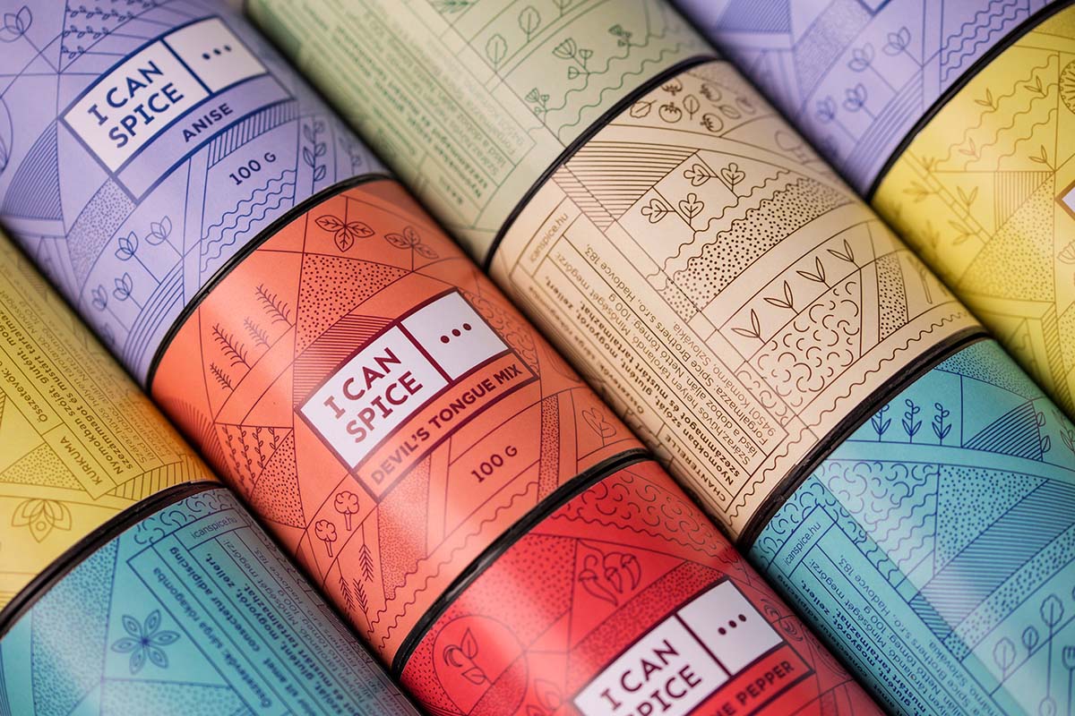 幾何線條圖形風(fēng)“I Can Spice”香料調(diào)料包裝設(shè)計-上海包裝設(shè)計公司