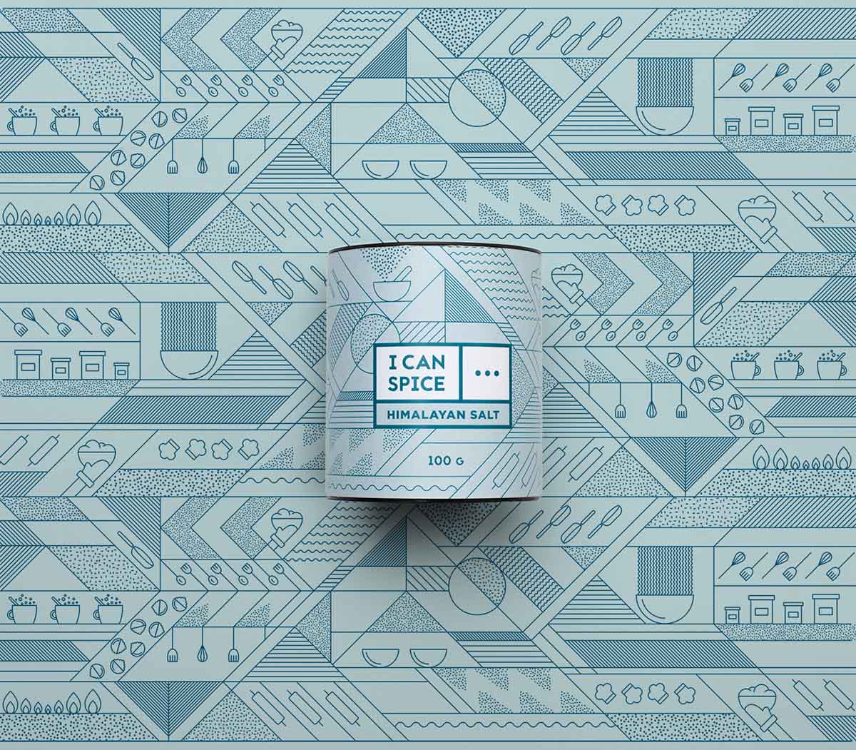 幾何線條圖形風(fēng)“I Can Spice”香料調(diào)料包裝設(shè)計(jì)-上海包裝設(shè)計(jì)公司