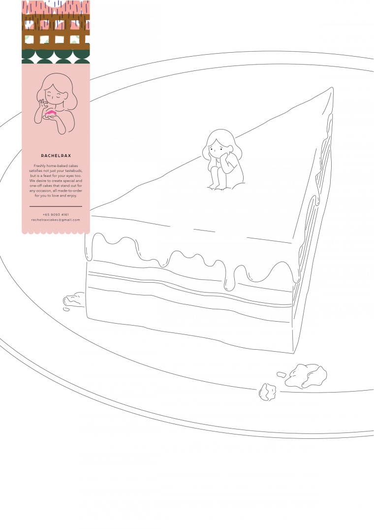 Rachelrax食品蛋糕平面廣告創(chuàng)意設計欣賞“線條漫畫-憂郁”篇-上海廣告策劃設計公司 Rachelrax食品蛋糕平面廣告創(chuàng)意設計欣賞“線條漫畫-憂郁”篇-上海廣告策劃設計公司