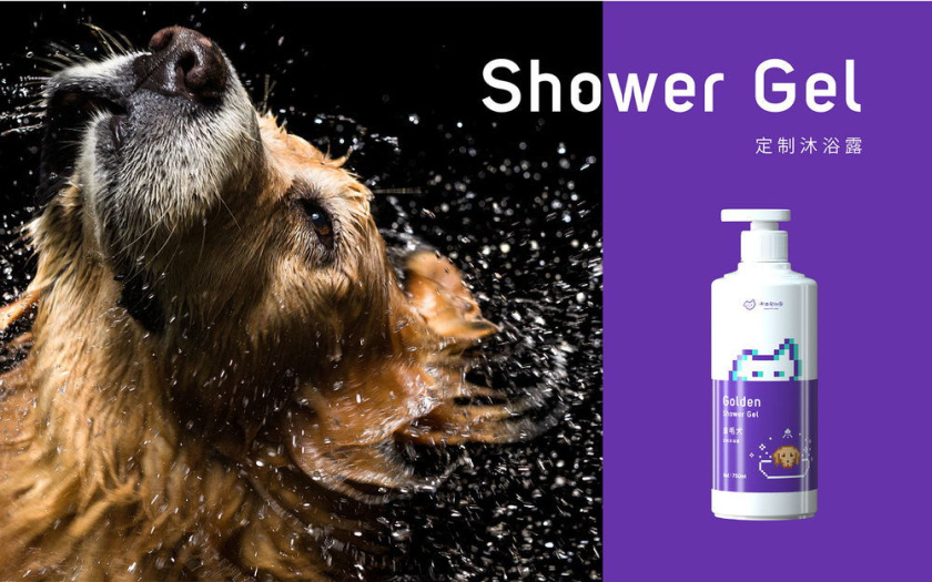 Nonda寵物店商品品牌包裝設計，馬賽克寵物插畫風格