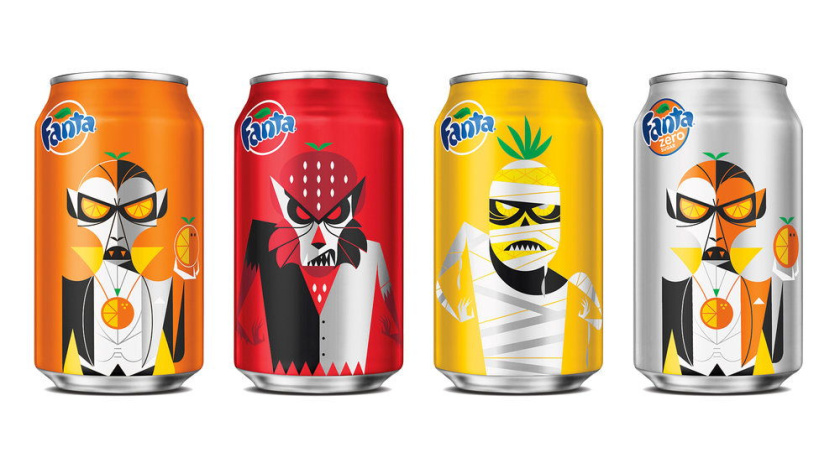 芬達萬圣節(jié)系類可愛汽水飲料包裝設計-上海包裝設計公司