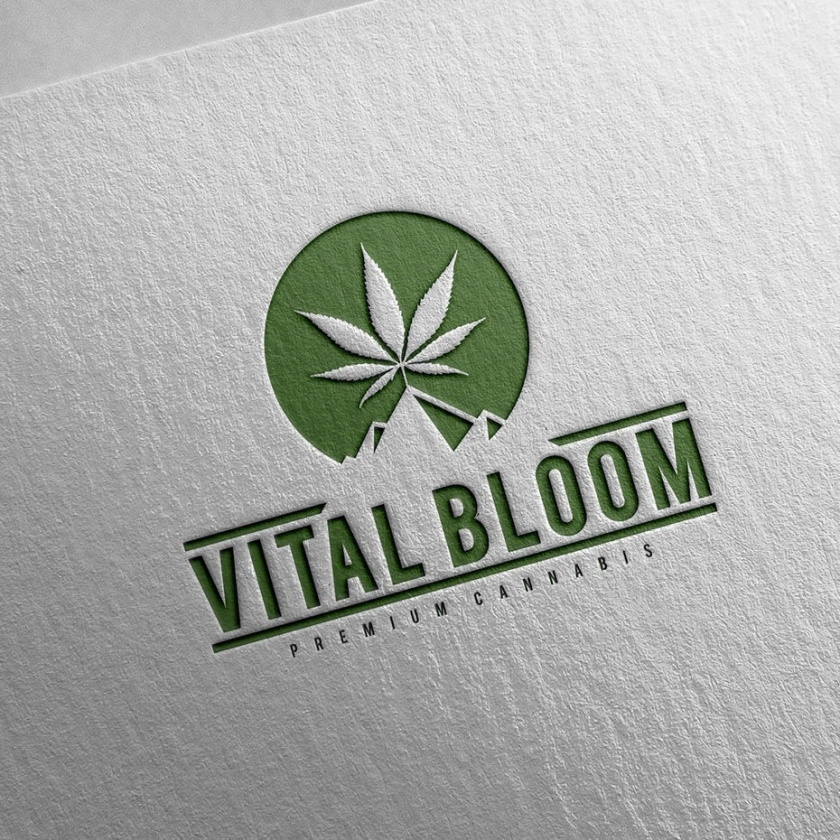 Vital Bloom大麻標志設(shè)計
