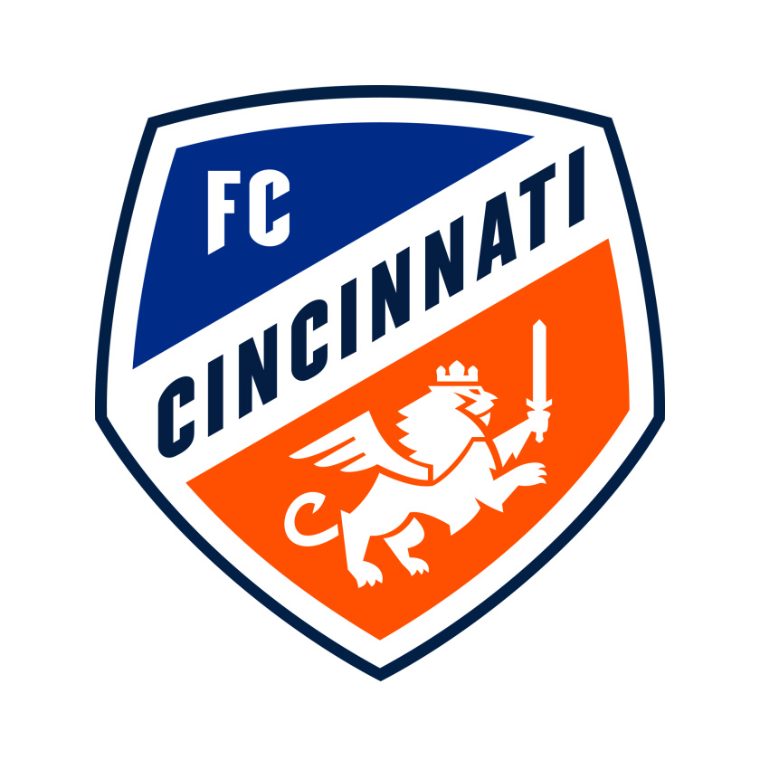 FC Cincinnati 職業(yè)足球隊(duì)隊(duì)標(biāo)logo設(shè)計(jì)”盾牌徽章獅子“元素