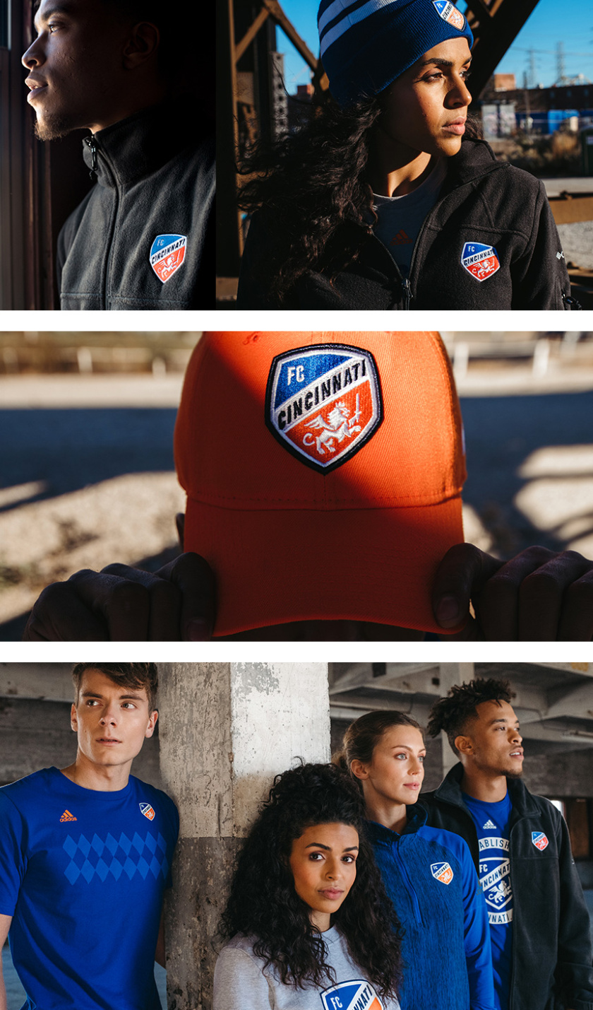 FC Cincinnati 職業(yè)足球隊(duì)隊(duì)標(biāo)logo設(shè)計(jì)”盾牌徽章獅子“元素