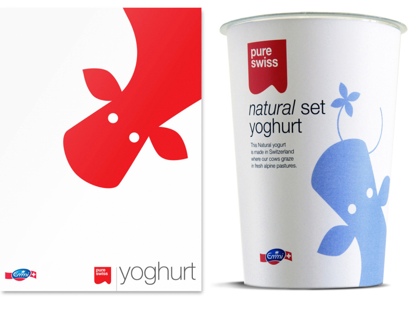 PURE SWISS 瑞士酸奶包裝設(shè)計(jì)-完全抽象化的牛與作物的扁平化設(shè)計(jì) PURE SWISS 瑞士酸奶包裝設(shè)計(jì)-完全抽象化的牛與作物的扁平化設(shè)計(jì)