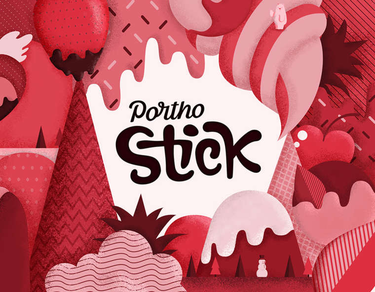 ”美麗甜蜜的童話(huà)世界“插畫(huà)風(fēng)格的冰棒冰棍包裝設(shè)計(jì)