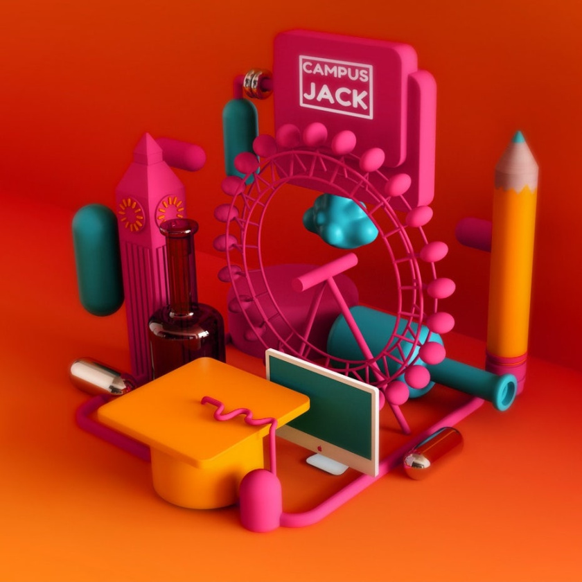 3D設(shè)計(jì)-多彩的3D城市景觀