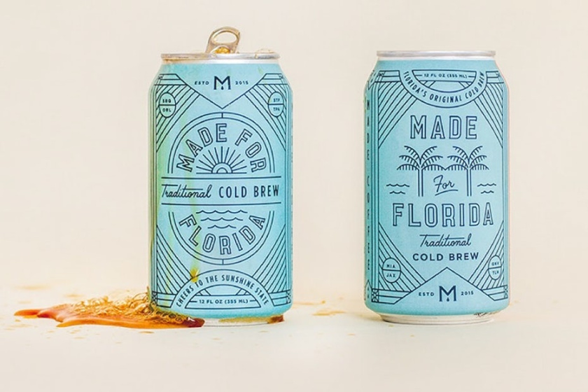 輪廓字體-專為佛羅里達(dá)啤酒罐制造包裝字體設(shè)計(jì)