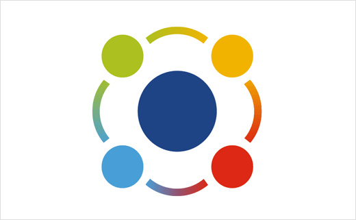 醫(yī)療護理業(yè)務管理app平臺myAko新logo設計，四個小圓圍繞一個大圓