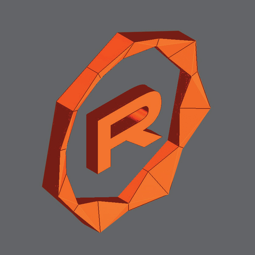 Regal富豪電影劇院logo設計，一個環(huán)繞的七變形+字母R