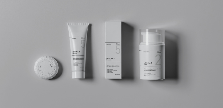 LESS化妝品品牌：最小的品牌標(biāo)識(shí)與最簡(jiǎn)單的包裝設(shè)計(jì)