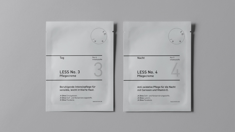 LESS化妝品品牌：最小的品牌標(biāo)識(shí)與最簡(jiǎn)單的包裝設(shè)計(jì)