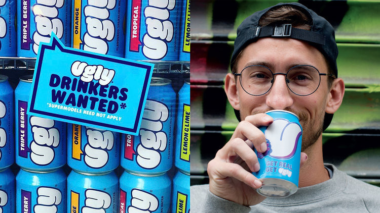 動(dòng)漫插畫風(fēng)格Ugly蘇打水飲料包裝設(shè)計(jì)，不僅僅是飲料，而是一種生活方式