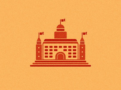 橙色的城堡logo標(biāo)志設(shè)計(jì)-上海標(biāo)志設(shè)計(jì)公司