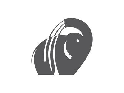 灰色灑水大象logo設(shè)計-上海logo設(shè)計公司
