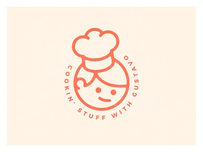 廚師帽加圓圈logo設(shè)計(jì)