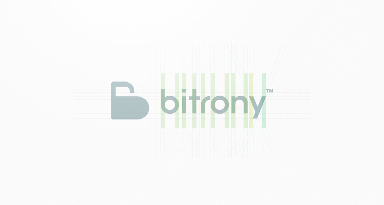 Bitrony 安全支付公司logo設(shè)計(jì)，字母B與鎖具的結(jié)合