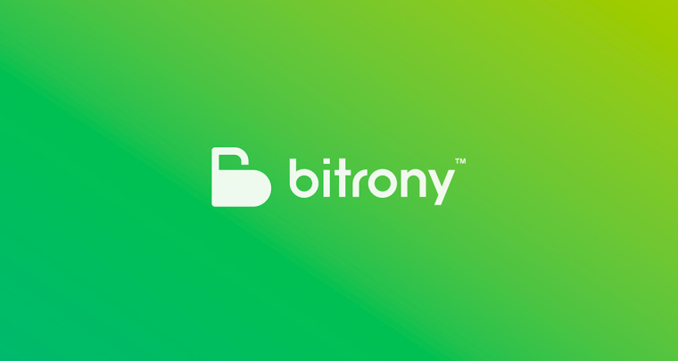 Bitrony 安全支付公司logo設(shè)計(jì)，字母B與鎖具的結(jié)合