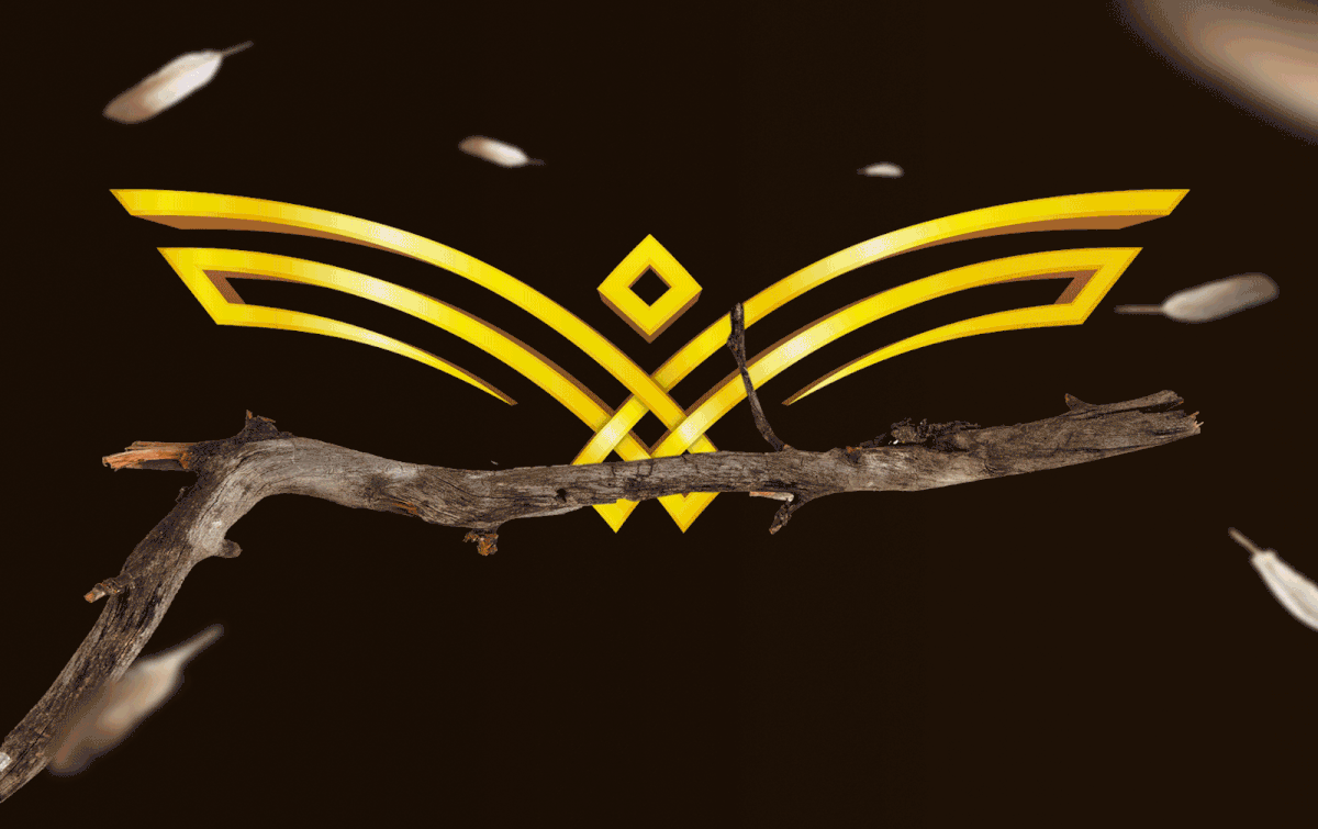 ELMANHAJ 教育學(xué)院品牌老鷹形狀幾何logo設(shè)計(jì)