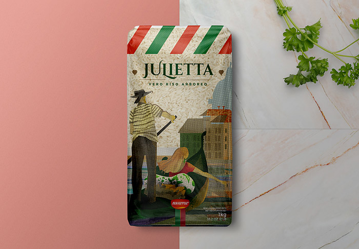 Novarroz 優(yōu)質(zhì)水稻大米包裝設(shè)計“異國民俗風(fēng)情插畫版”