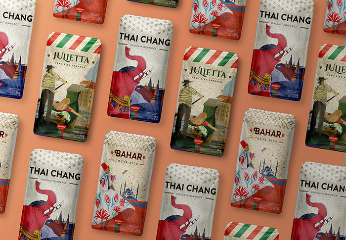 Novarroz 優(yōu)質(zhì)水稻大米包裝設(shè)計(jì)“異國民俗風(fēng)情插畫版”