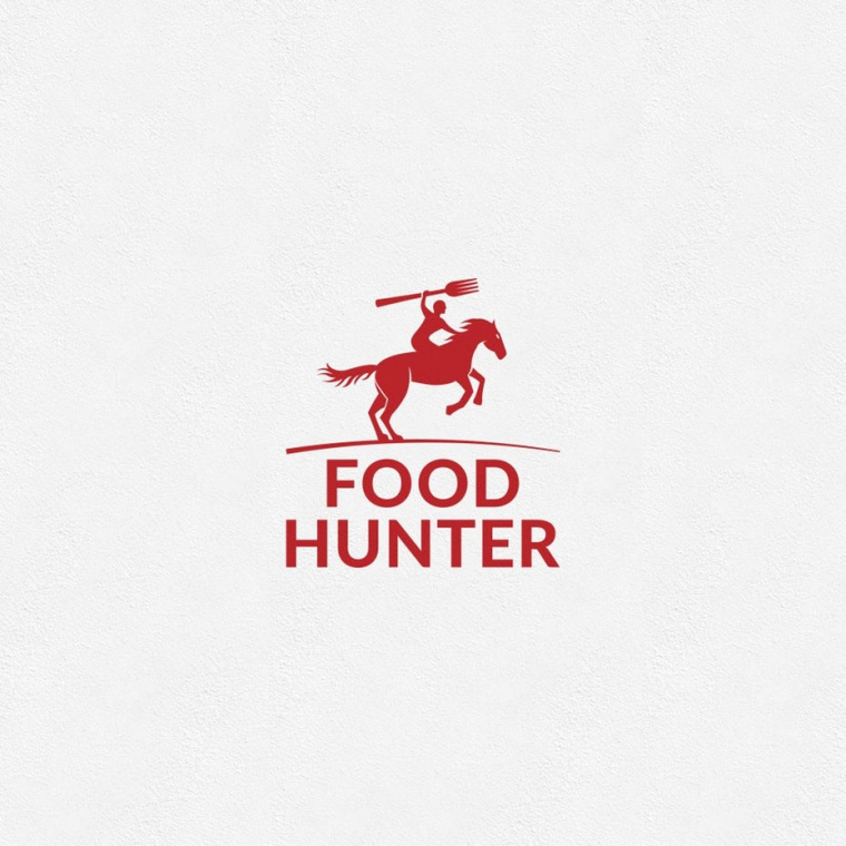 食物獵人的紅色商標(biāo)logo-上海Logo設(shè)計(jì)公司logo設(shè)計(jì)最終指南