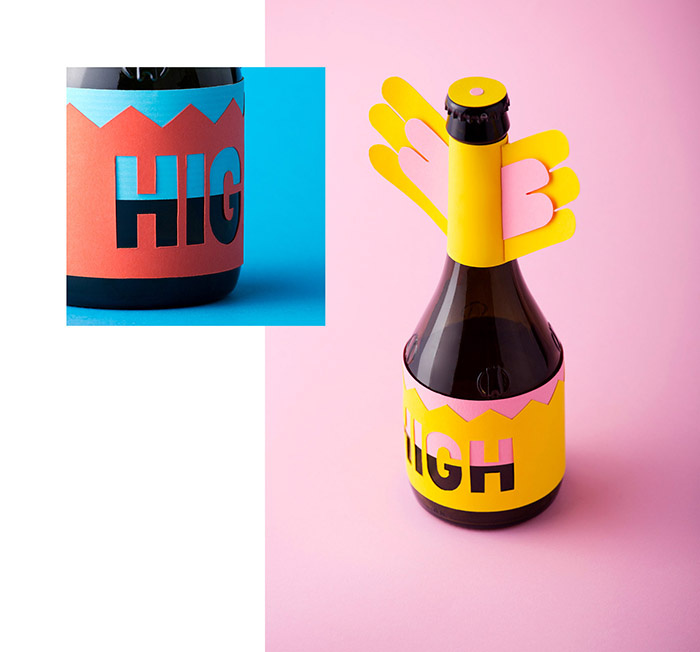 “快樂(lè)啤酒節(jié)”工作坊標(biāo)志包裝設(shè)計(jì)，英語(yǔ)詞匯hug擁抱的擬人化創(chuàng)意呈現(xiàn)