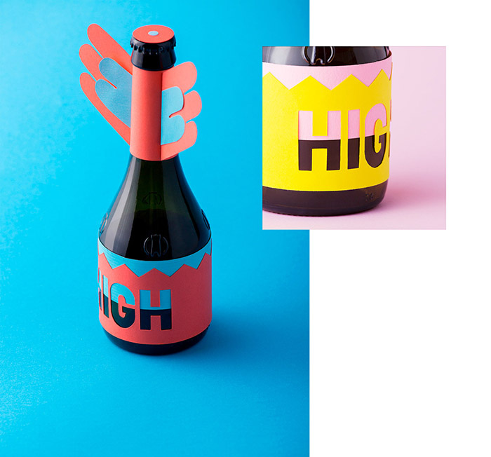 “快樂(lè)啤酒節(jié)”工作坊標(biāo)志包裝設(shè)計(jì)，英語(yǔ)詞匯hug擁抱的擬人化創(chuàng)意呈現(xiàn)