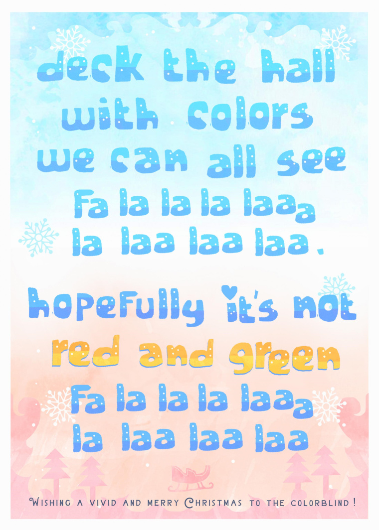 讓色盲人在圣誕節(jié)不會(huì)感到被遺忘系列公益平面廣告創(chuàng)意賞析