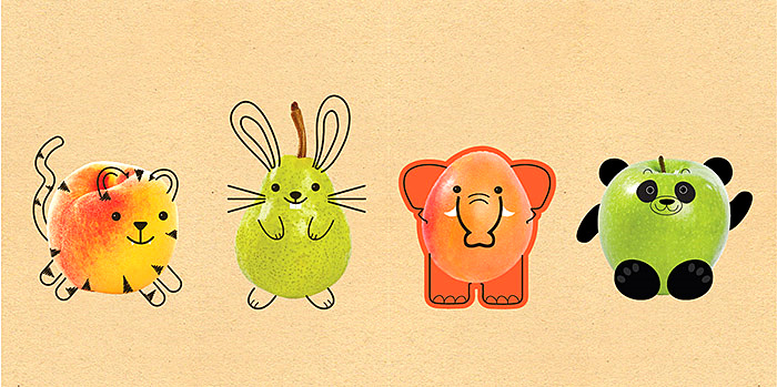 BABYFRUIT嬰兒水果泥輔食包裝-水果外形童趣動(dòng)物線條插畫設(shè)計(jì) BABYFRUIT嬰兒水果泥輔食包裝-水果外形童趣動(dòng)物線條插畫設(shè)計(jì)