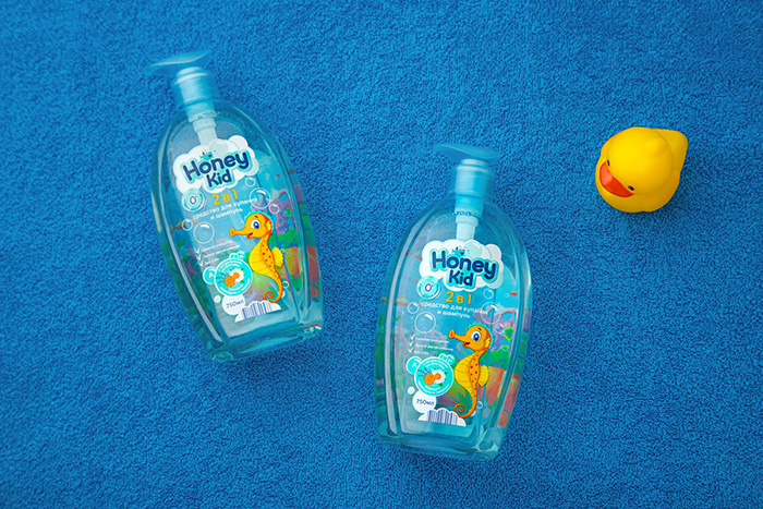 上海包裝設(shè)計(jì)公司欣賞可愛(ài)歡樂(lè)的Honey Kid 嬰兒兒童沐浴洗護(hù)護(hù)理產(chǎn)品包裝設(shè)計(jì)