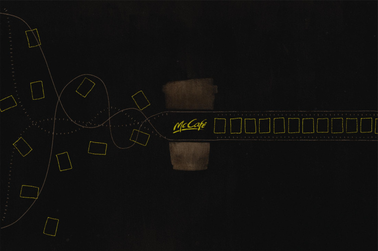 DDB平面創(chuàng)意廣告賞析：?jiǎn)拘涯愕拇竽X只需一杯McCafé麥咖啡-上海廣告設(shè)計(jì)公司