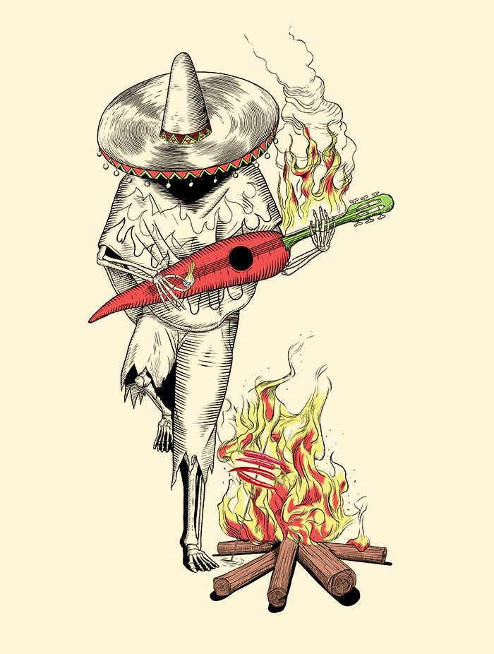 Rubio 薯片包裝插畫設(shè)計(jì)-創(chuàng)意鉛筆素描人物風(fēng)格系列