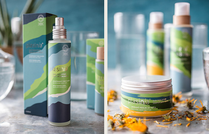 PLASINIA化妝品品牌形象VI設(shè)計包裝設(shè)計，傳達(dá)全天然產(chǎn)品系列