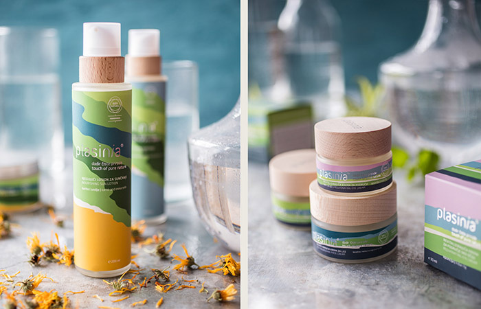 PLASINIA化妝品品牌形象VI設(shè)計包裝設(shè)計，傳達(dá)全天然產(chǎn)品系列