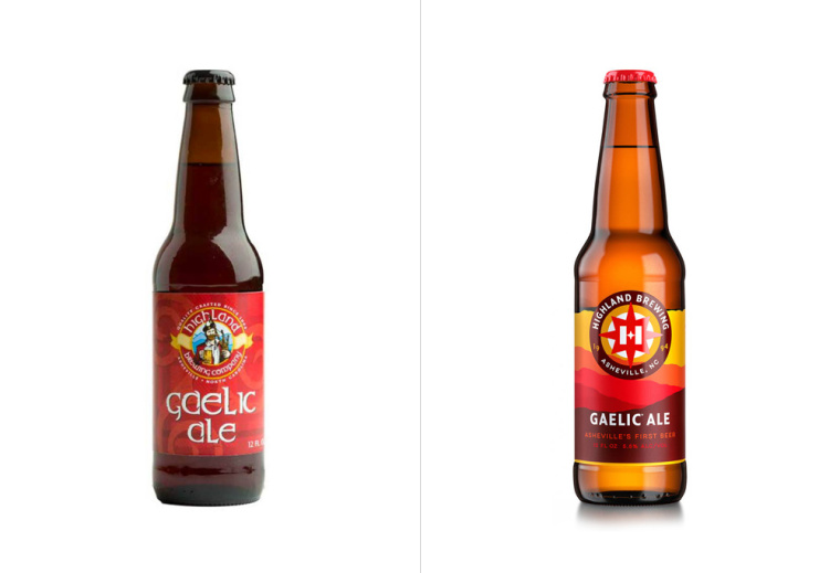 Highland Brewing啤酒包裝設計標志設計，字母“H”與指南針巧妙的融合