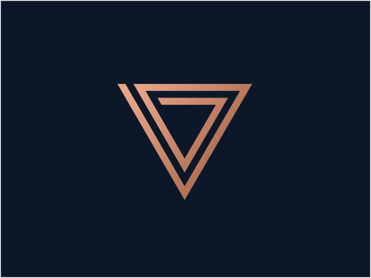 古銅色倒立三角形的律師logo設計--上海logo設計公司 古銅色倒立三角形的律師logo設計--上海logo設計公司