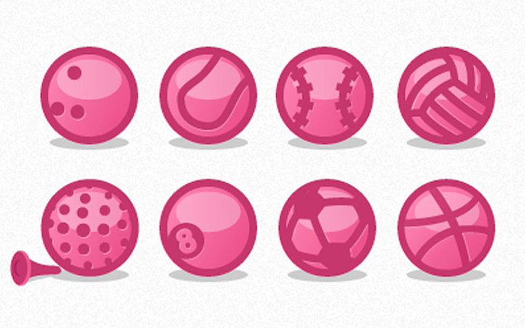 dribbblin粉紅色滾動(dòng)的足球標(biāo)志logo設(shè)計(jì)--上海logo設(shè)計(jì)公司