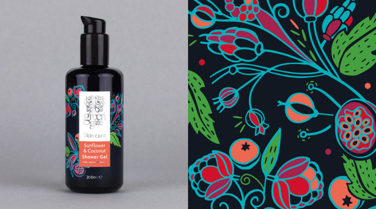 Green Gate護(hù)膚品牌標(biāo)志設(shè)計(jì)包裝設(shè)計(jì)，縷縷金箔增添優(yōu)雅的健康精髓