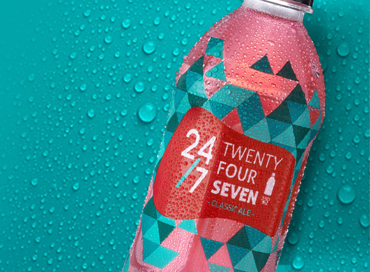 24/7品牌草本植物飲料包裝設(shè)計,五顏六色的幾何三角色塊風(fēng)格包裝設(shè)計 24/7品牌草本植物飲料包裝設(shè)計,五顏六色的幾何三角色塊風(fēng)格包裝設(shè)計