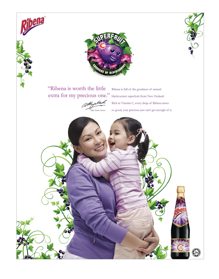 Ribena: SUPERFRUIT 兒童果汁海報(bào)設(shè)計(jì)