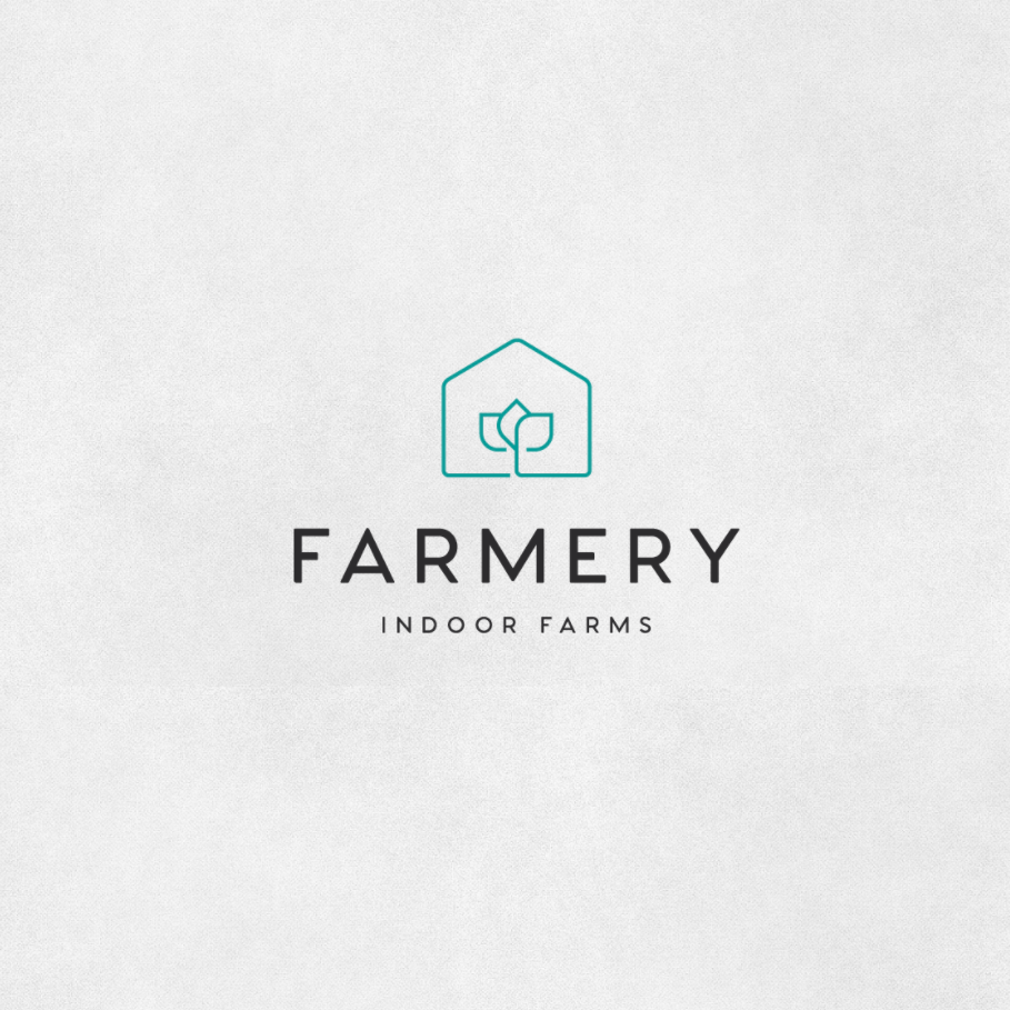 簡(jiǎn)單的幾何形狀的logo設(shè)計(jì)-使用幾何形狀而不是谷倉(cāng)的傳統(tǒng)形象，使Farmery農(nóng)場(chǎng)品牌形象煥然一新