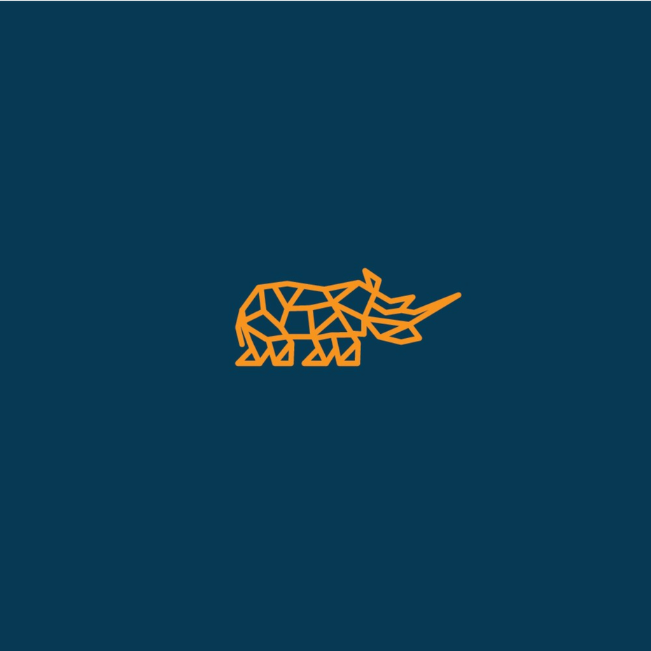 簡(jiǎn)單的幾何形狀的logo設(shè)計(jì)-犀牛動(dòng)物logo