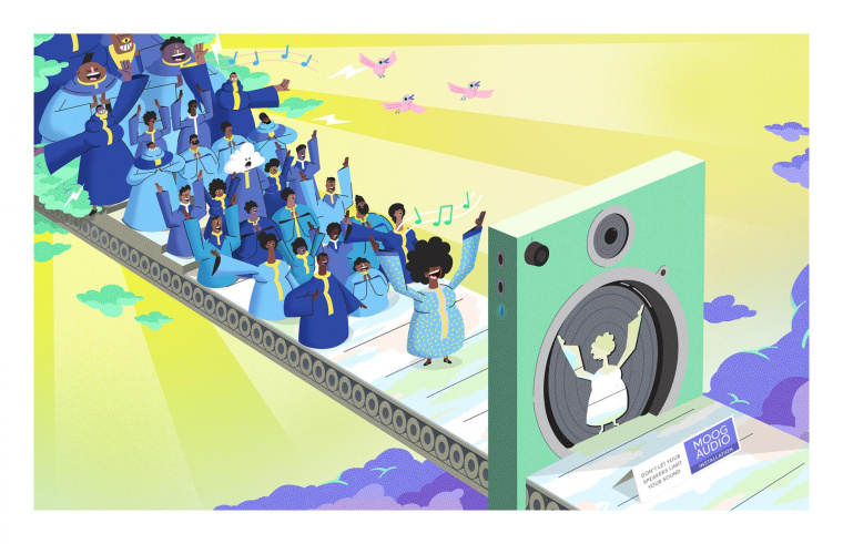 Moog 高端音箱音響設備創(chuàng)意平面廣告設計“濾除雜音篇” Moog 高端音箱音響設備創(chuàng)意平面廣告設計“濾除雜音篇”