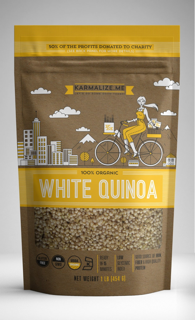 黃色藜麥包裝設計