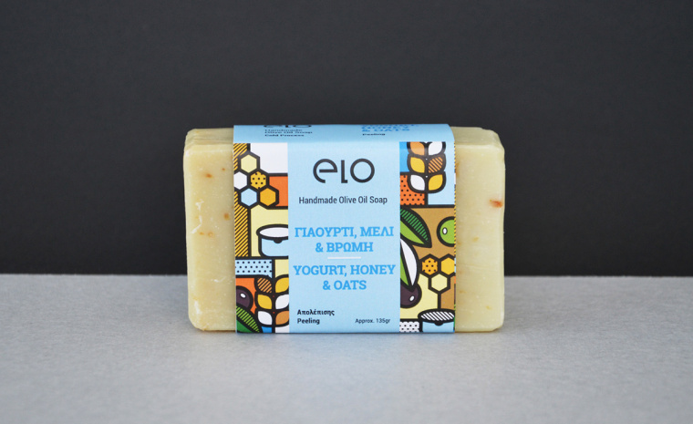 Elo 天然手工肥皂品牌波譜幾何藝術(shù)風(fēng)格包裝設(shè)計